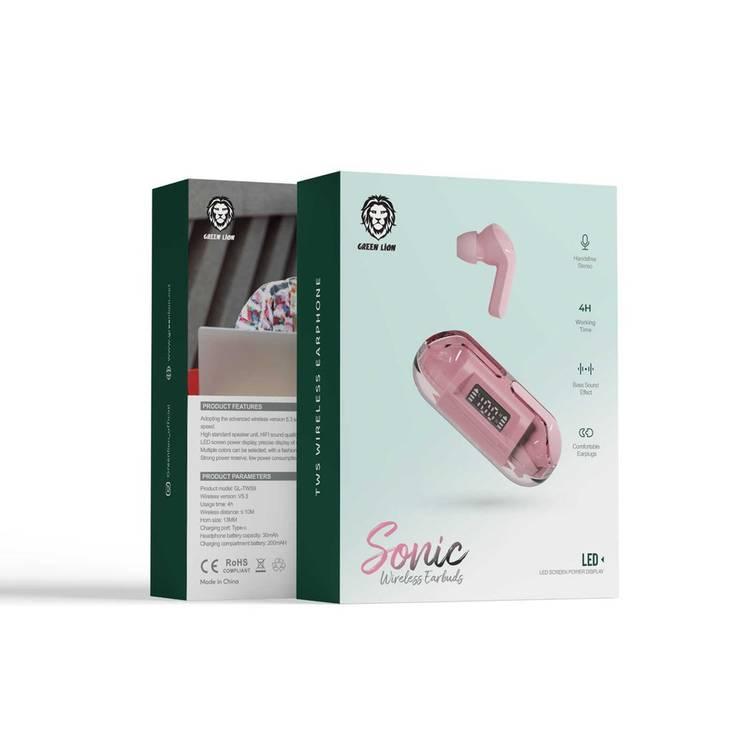 Green Lion Sonic Wireless Earbuds - Pink