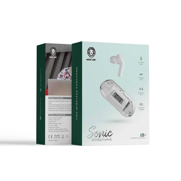 Green Lion Sonic Wireless Earbuds - White