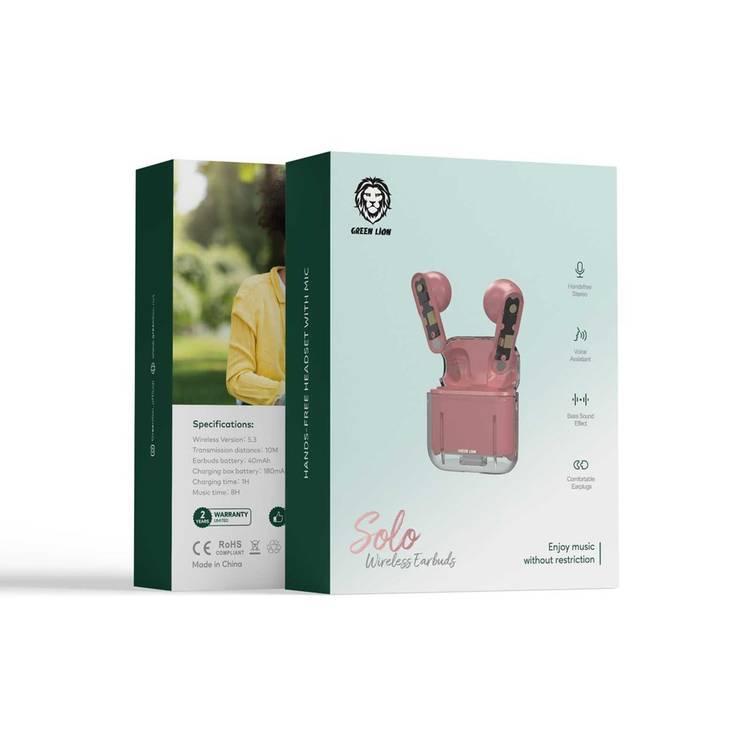 Green Lion Solo Wireless Earbuds  - Pink