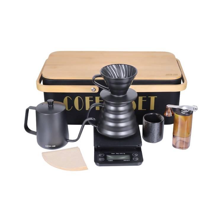 Wood Pour Over Coffee Makers Set- Full Set