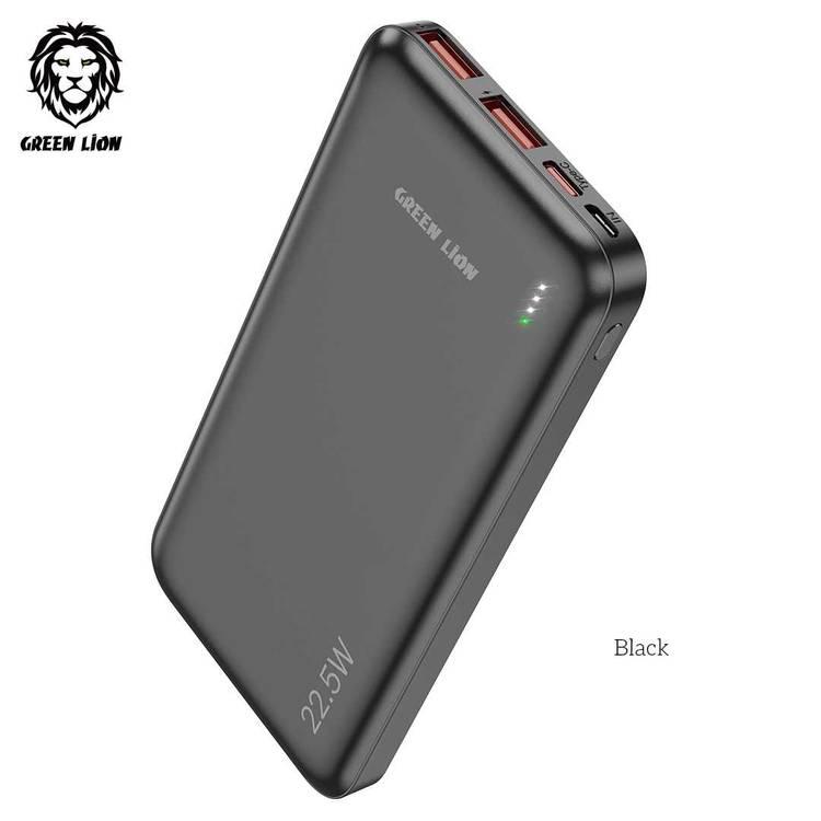 Green Lion PowerPack Fast Charge Power Bank 10000mAh PD 20W QC3.0 22.5W - Black