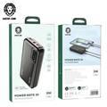 Green Lion Power Mate Power Bank 20000mAh PD 20W, Micro and Type C Inputs, 2 USB A Outputs, LED Light Indicator, Portable - Black