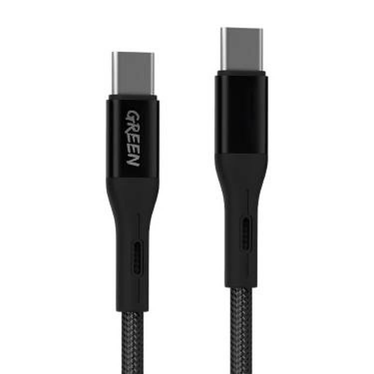 Green Lion USB-C to Type-C Charging Cable PD 60W 1M - Black