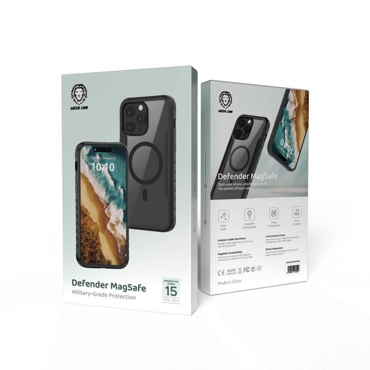 Green Lion iPhone 15 Pro Max For Defender Magsafe Case - Black