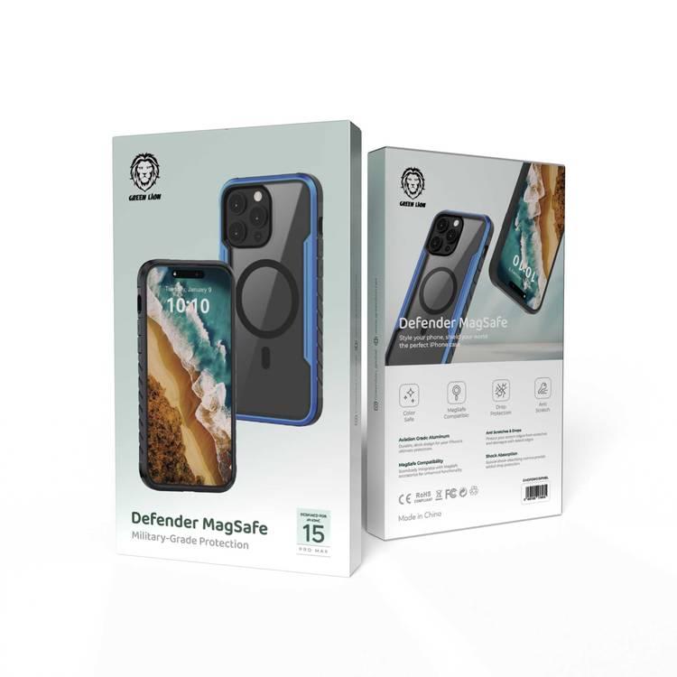 Green Lion iPhone 15 Pro Max For Defender Magsafe Case - Dark Blue