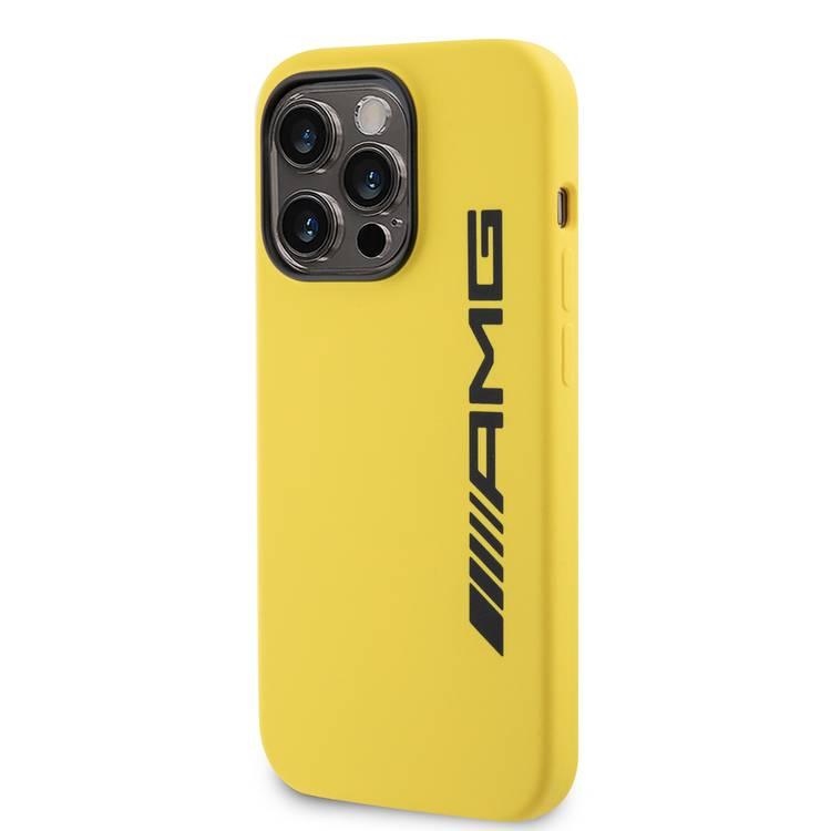 AMG MagSafe Silicone Case with Large AMG Logo for iPhone 15 Pro Series - Yellow - iPhone 15 Pro Max