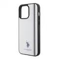 U.S. Polo Assn. iPhone 15 Pro For PU Leather Case with DH Tricolor Line - White