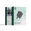 Green Lion Dual USB Mini Wall Charger - Black