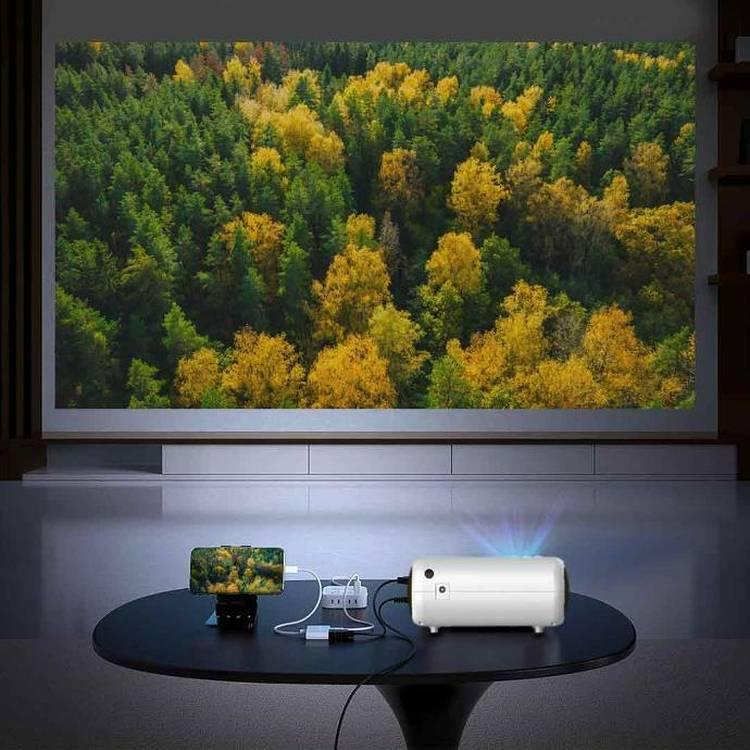 Porodo LifeStyle Mini Projector 720p  - White