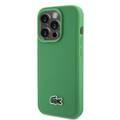 Lacoste HC MagSafe Iconic Petit Pique PU Woven Logo for iPhone 15 Series - Green - iPhone 15 Pro Max