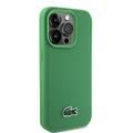 Lacoste HC MagSafe Iconic Petit Pique PU Woven Logo for iPhone 15 Series - Green - iPhone 15 Pro Max