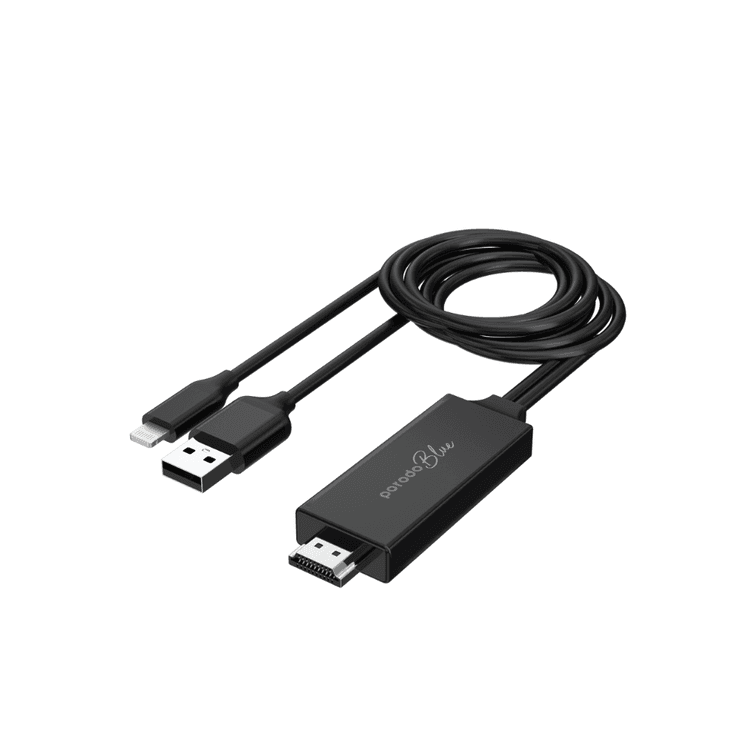 Porodo Lightning to HDMI Cable - Full HD Resolution (2M)