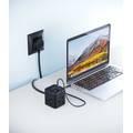 Porodo GaN Power Cube Multi-Port Charger(3 AC 1 USB-A & 2 USB-C PD 65W) 2M UK - Black