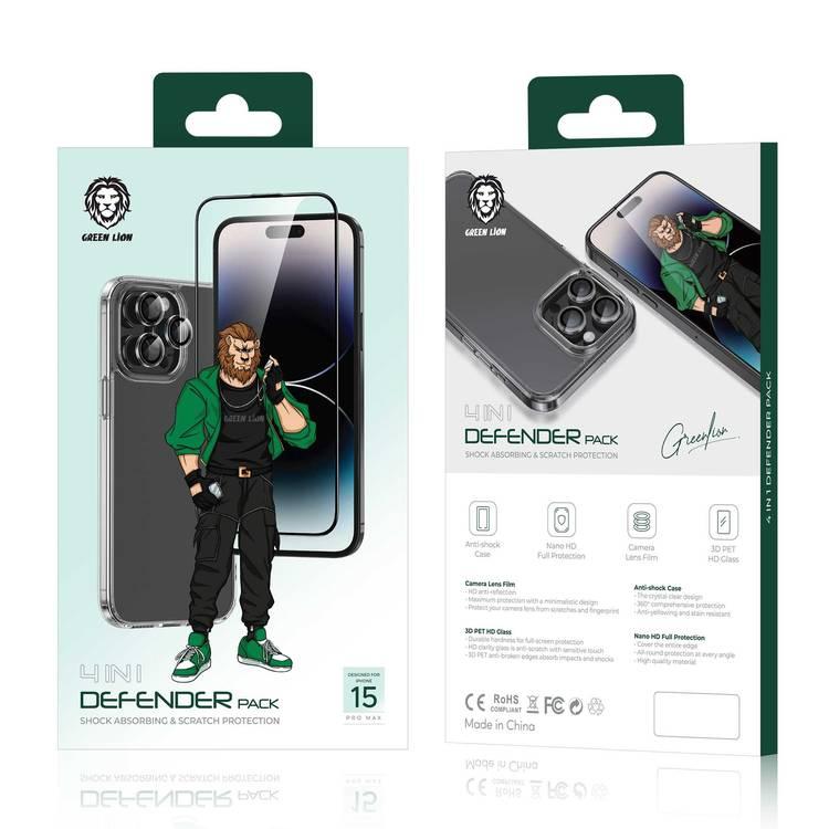 Green Lion iPhone 15 Pro for 4 in 1 Defender Pack - Titanium