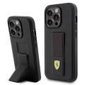 Ferrari iPhone 15 Pro Max For Gripstand Case with Perforated Pattern - Black