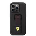 Ferrari iPhone 15 Pro Max For Gripstand Case with Perforated Pattern - Black