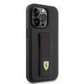 Ferrari iPhone 15 Pro Max For Gripstand Case with Perforated Pattern - Black