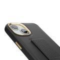 Levelo iPhone 15 For Morphix Cuero Gripstand Case - Black