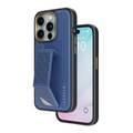 Levelo iPhone 15 Pro Max For Morphix Cuero Gripstand Case - Blue