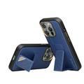 Levelo iPhone 15 Pro Max For Morphix Cuero Gripstand Case - Blue