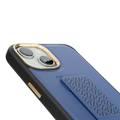 Levelo iPhone 15 For Morphix Cuero Gripstand Case - Blue