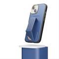 Levelo iPhone 15 For Morphix Cuero Gripstand Case - Blue