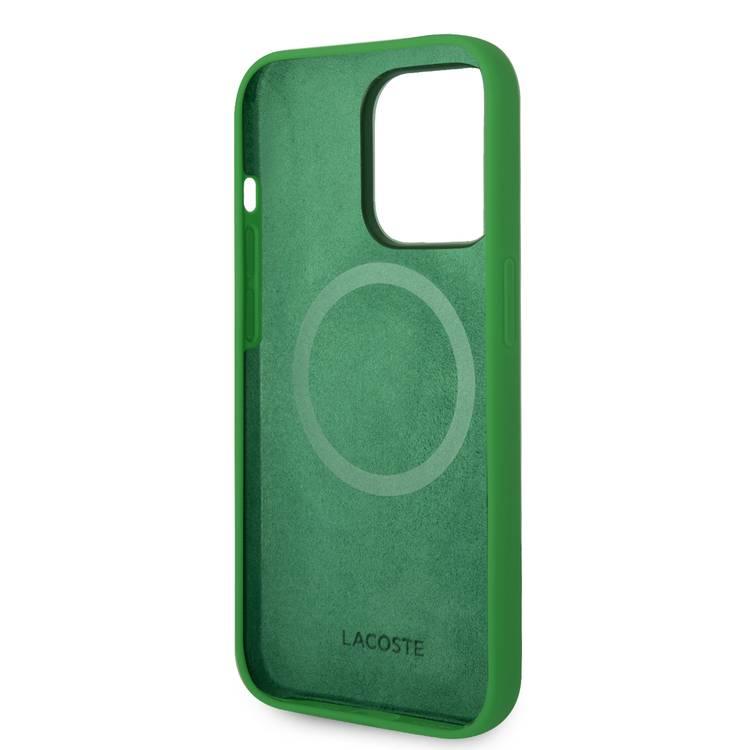 Lacoste iPhone 15 Pro Max For HC Magsafe Silicone Croc Logo - Green