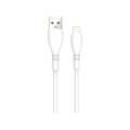 كابل بورودو أزرق 1.2 متر من USB-A إلى Lightning PVC 2A - أبيض - 1.2M