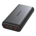 Powerology 20000mAh Power Bank with USB-C PD20w and 2xUSB-A QC 18W Port - Black