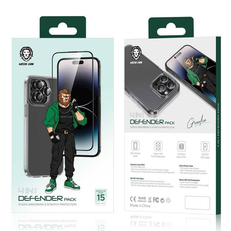 Green Lion iPhone 15 Plus For 4 in 1 Defender Pack - Transparent