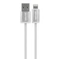 Porodo Woven 2.4A USB A to Lightning Cable 1.2M - White