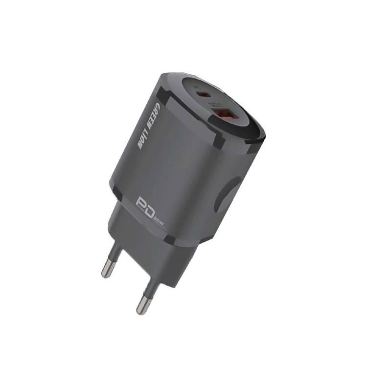 Green Lion QC3.0 Mini Wall Charger 18W EU - Black