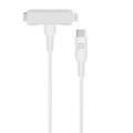 Powerology USB-C to USB-C and Lightning 1.2m/4ft Braided Cable, PD 60W, Compatible with iPhone and iPad, more than 30000 Bends Lifespan - White