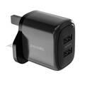 Porodo Dual USB Fast Charger with Auto ID Technology - Black