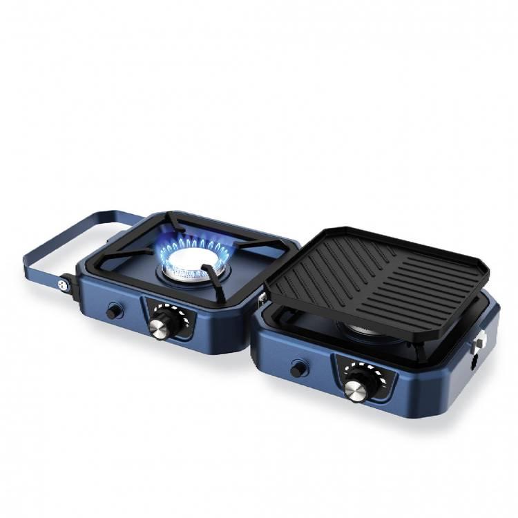 Green Lion 2 In 1 Foldable Camping Stove - Blue