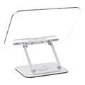 Porodo Transparent Tablet Stand with 360° Rotatable Arm and Adjustable Angle - White