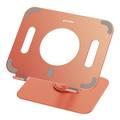 Porodo Tablet Stand with Aluminum Alloy Holder, Adjustable Angle, and 360° Rotation  - Orange