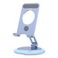 Porodo Phone Stand with Aluminum Alloy, 360° Rotation, Adjustable Angle  - Blue