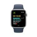 Apple Watch SE 2023 [GPS 44mm] Silver Aluminum Case with Storm Blue Sport Band | M/L