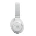 سماعات JBL Live 770NC اللاسلكية فوق الأذن مع خاصية إلغاء الضوضاء، عمر بطارية 65 ساعة، وقت شحن 3 ساعات، بلوتوث 5.3، عصابة رأس من القماش مريحة، خاصية إلغاء الضوضاء الحقيقية، Personi-Fi 2.0 - أبيض