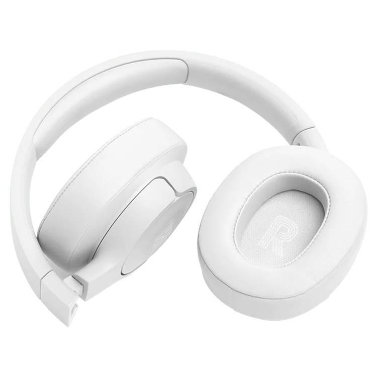 JBL Live 770NC Wireless Over-Ear Noise Cancelling Headphones, 65h Battery Life, 3h Charging Time, Bluetooth 5.3, Comfort-Fit Fabric Headband, True ANC, Personi-Fi 2.0 - White