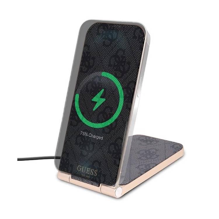 Guess Magnetic Desk Charger 15W 4G Pattern - Black