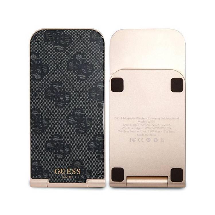 Guess Magnetic Desk Charger 15W 4G Pattern - Black