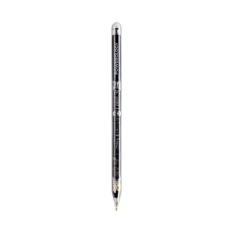 Powerology Transparent Pencil Pro 2018-2022 iPad Models, 1.5mm Pen Tip, Magnetic & Wired Charging, 11 hours Working Time Palm Rejection, Tilt Pressure Function - Black