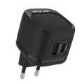 Green Lion PD20W+QC Wall Charger with USB-C To USB-C Cable 1M EU, Fast Charging, 20W PD, 3.0QC, Charging Protection - Black