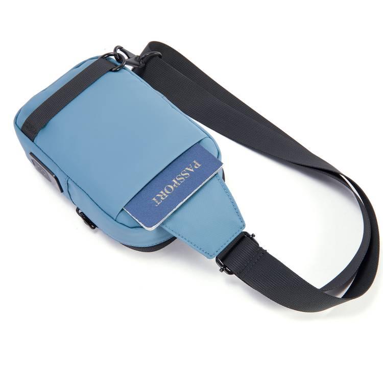 Porodo Lifestyle Cross Body Sling Bag Dual Design - Black / Blue