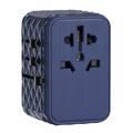 Powerology Universal Multi-Port Gan Travel Adapter 3x Type-C With 2x USB-A Ports 65W PD - Blue