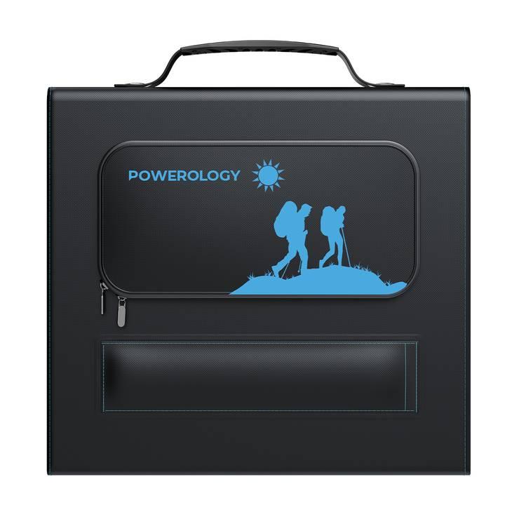 Powerology 60W Folding Design Portable Solar Panel - Black