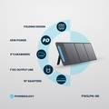 Powerology 60W Folding Design Portable Solar Panel - Black