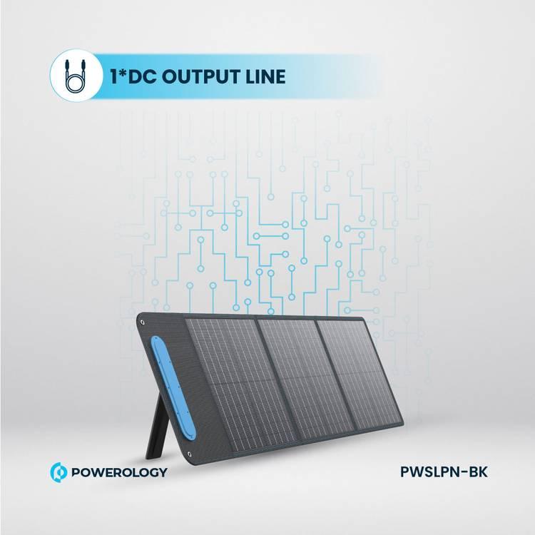 Powerology 60W Folding Design Portable Solar Panel - Black